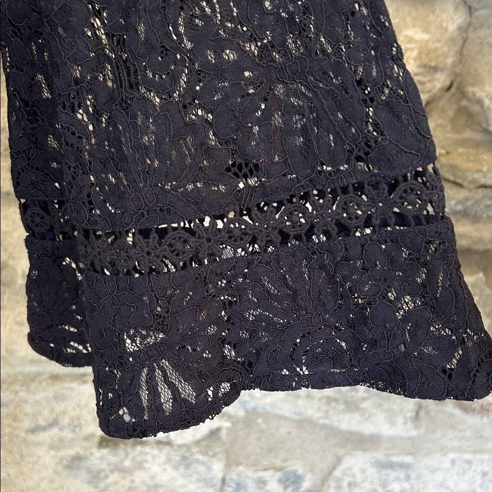 Navy Lace Women's Top - Picture 3 of 8